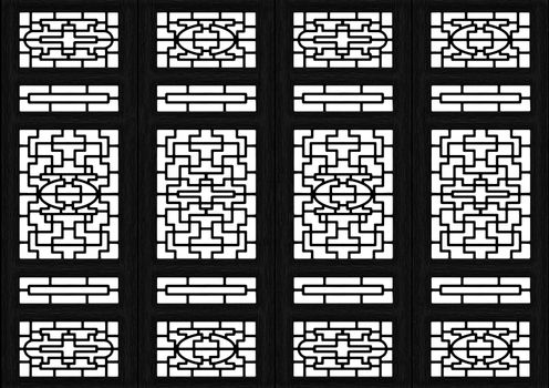 Asian carved doors or screens or window