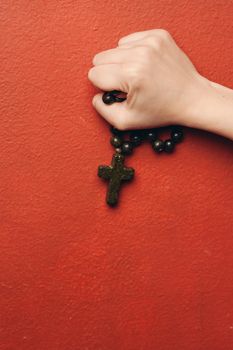 rosary beads with a cross catholicism christianity