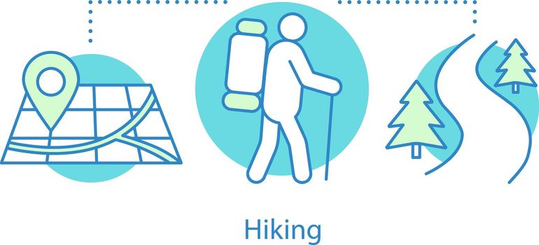 Hiking concept icon
