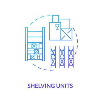 Shelving units concept icon