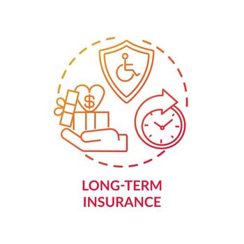 Long term insurance concept icon