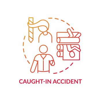 Caught in accident concept icon