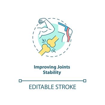 Improve joint stability concept icon