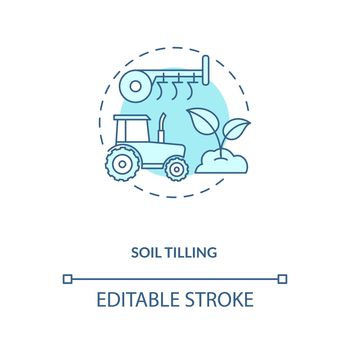 Soil tilling concept icon