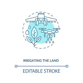 Irrigating the land concept icon