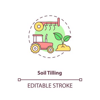 Soil tilling concept icon
