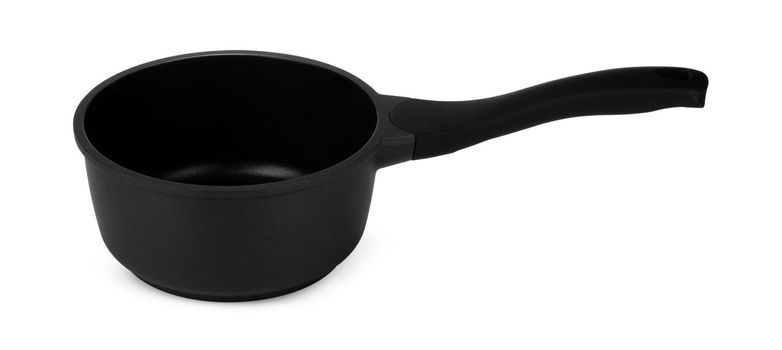 New black stew pan isolated on white
