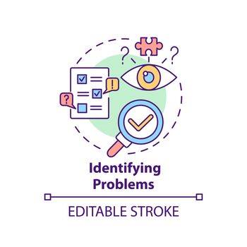 Identifying problems concept icon