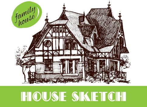illustration country house