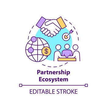 Partnership ecosystem concept icon