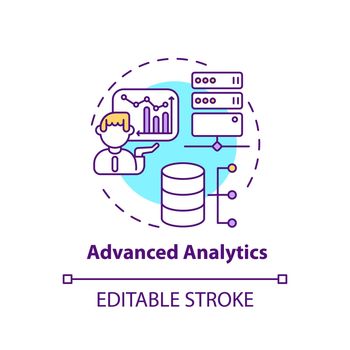 Advanced analytics concept icon