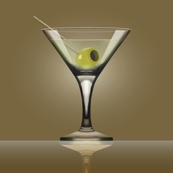 Glass Goblet For Martini Vermouth Cocktails