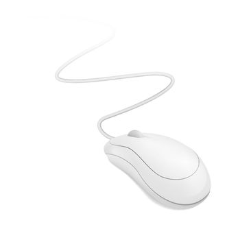 Abstract Simple White Computer Mouse