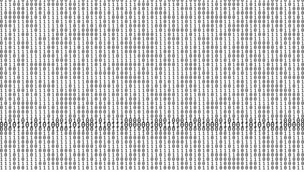 Gradient Binary Code Digits Background