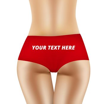Sexy Female Ass In Red Panties With Space For Text