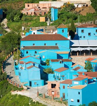 Juzcar, blue Andalusian village in Malaga