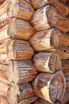 wooden log house