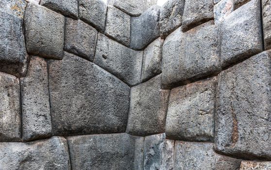 Bricks of stone walls of Saksaywaman