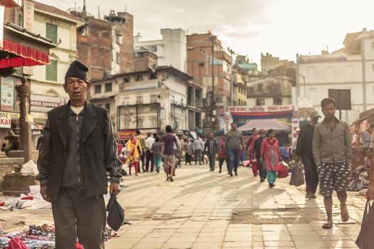 People walking at Durbar Square in Kathmandu