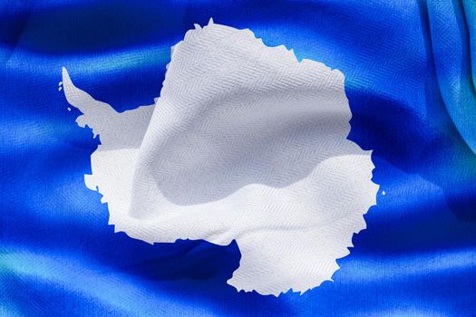 Antarctica flag - realistic waving fabric flag