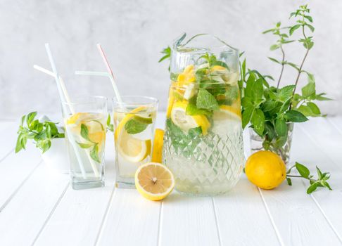 Lemonade and ingredients for its preparation