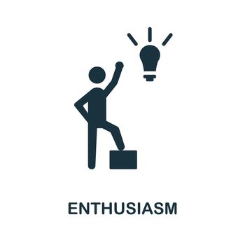 Enthusiasm flat icon. Colored sign from positive attitude collection. Creative Enthusiasm icon illustration for web design, infographics and more