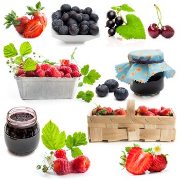 berries and jam
