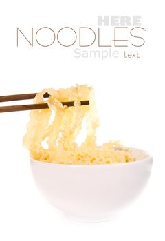 noodle with pinch chopsticks