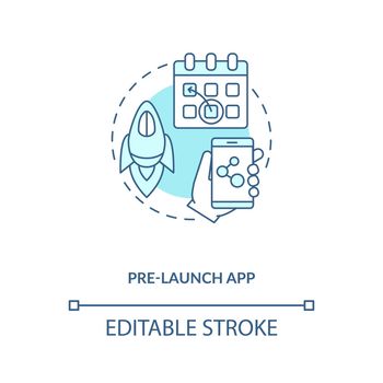Pre launch app concept icon