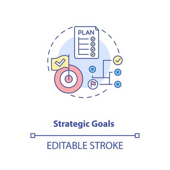 Strategic goals concept icon
