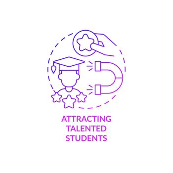 Hire talented students concept icon