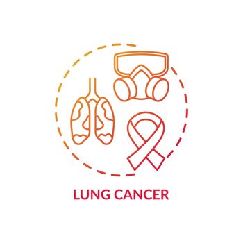 Lung cancer concept icon