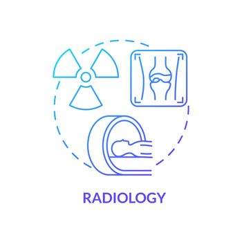Radiology blue gradient concept icon