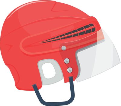 Hockey Helmet vector illustration isolated on a white background