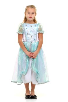 Little princess in white dress
