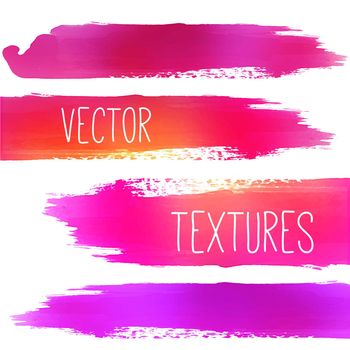 Watercolor Vector textures set.