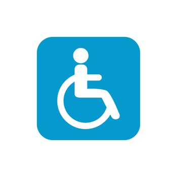 Disable icon. Person silhouette icon. Flat design. Vector illustration.