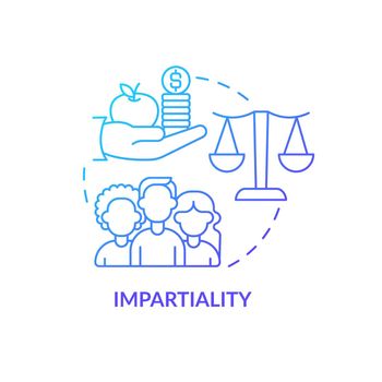 Impartiality and social relations concept icon.