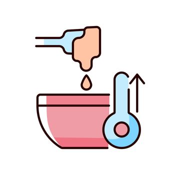 Melt cooking ingredient RGB color icon