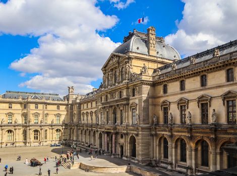Paris / France - April 03 2019. The Louvre Museum Paris
