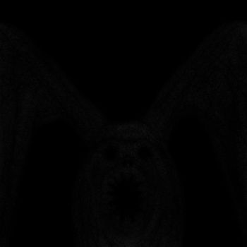 A dark winged creature with a hole for a mouth