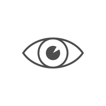 Eye icon. Vector illustration. Simple flat design.