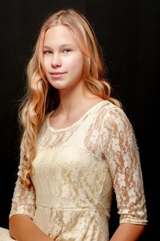 Teenage girl, studio photo