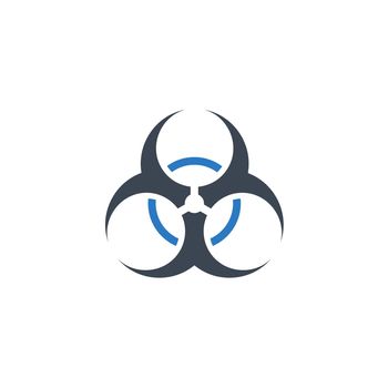 Biological Hazard related vector glyph icon.