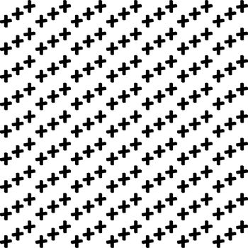 Seamless abstract pattern created from repetition of plus sign symbols.