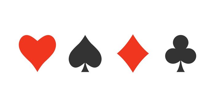 Playing cards icon. Vector illustration, flat design.
