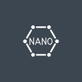 Nanotechnology related vector glyph icon