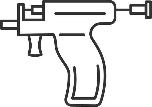 Piercing gun linear icon