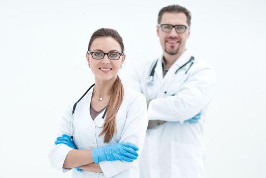 two confident medical specialists