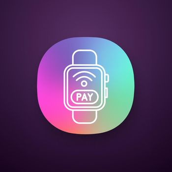 Smartwatch NFC payment app icon